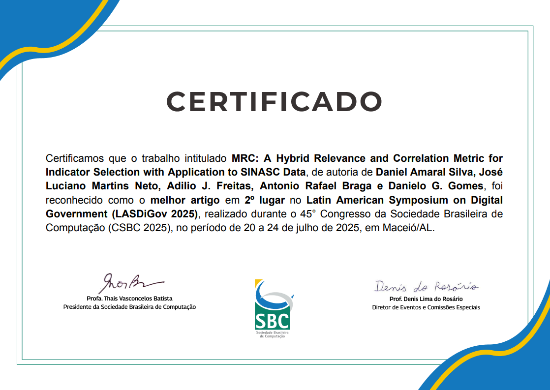 Certificado Best Paper